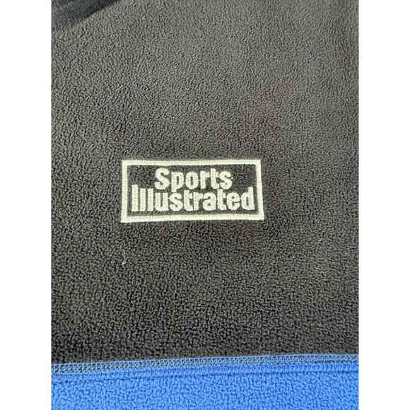 Ll Bean Fleece Jacket Mens Size XL Sports Illustrated Embroidered Blue/Black - Picture 2 of 10